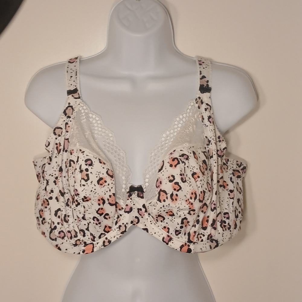 Elomi Leopard Print Lace Bra